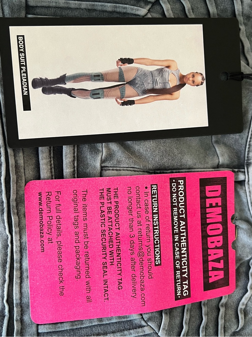 🩶NWT DEMOBAZA Pleiadian Original Body Suit Size Large (fits like S/M)💎 - Picture 11 of 12